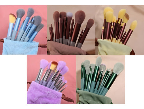 Kit 13 Pincéis Maquiagem Contorno Kabuki Sombra Profissional