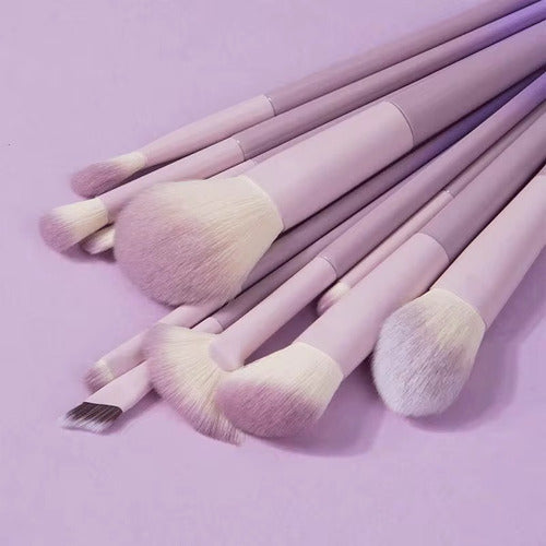 Kit 10 Pincéis Maquiagem Profissional Cerdas Macias