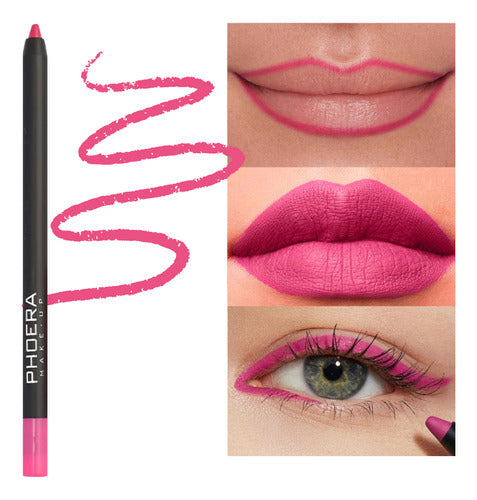 Kit 3 Lápis Olhos e Boca Matte A Prova D'Água 24hrs Phoera