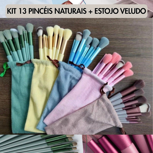 Kit 13 Pincéis Maquiagem Contorno Kabuki Sombra Profissional