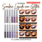 Kit 3 Sombra Líquida Glitter Glow A Prova De Água Pigmentado