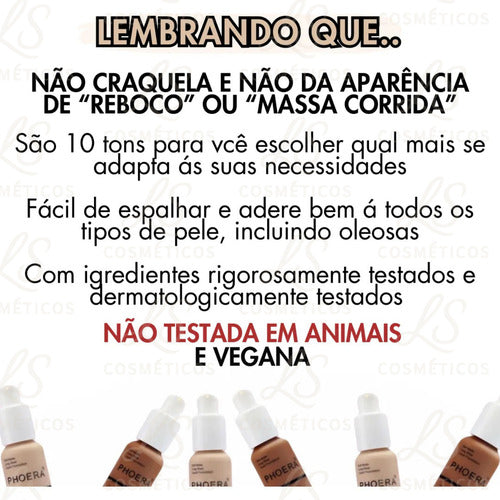 Base Líquida Soft Matte 30ml - Phoera