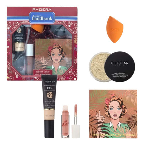 Kit Holiday maquiagem completo 5 itens - Phoera cc+