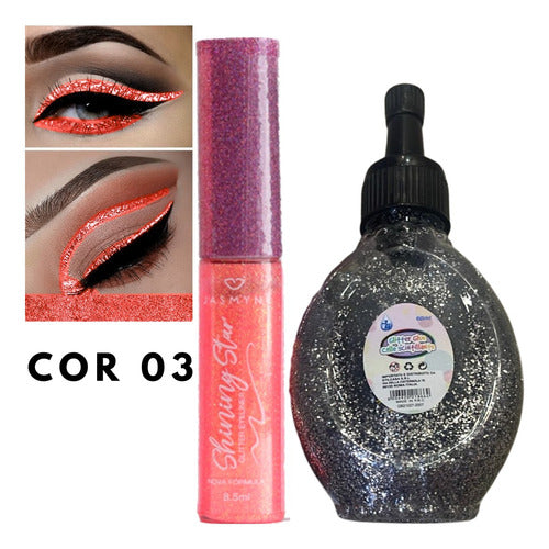 Kit 16un Maquiagem Make Carnaval Glitter Brilho Pedaria Glow