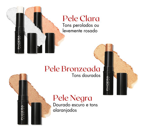 Kit Glow Contorno + Iluminador Bastão Alta Qualidade +brinde