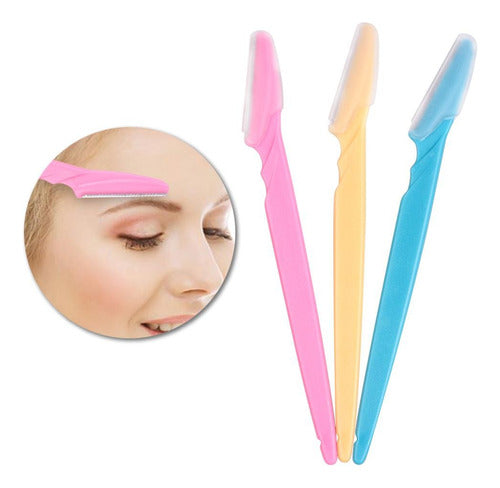 Kit 12 Navalha Para Sobrancelha Feminina Rosto Face Atacado