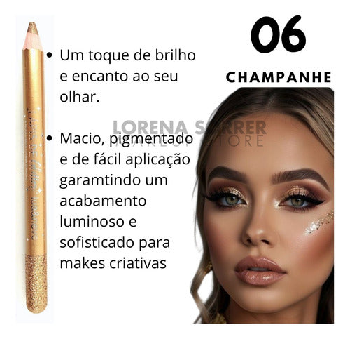Lápis Glitter Mega Macio- Lua & Neve