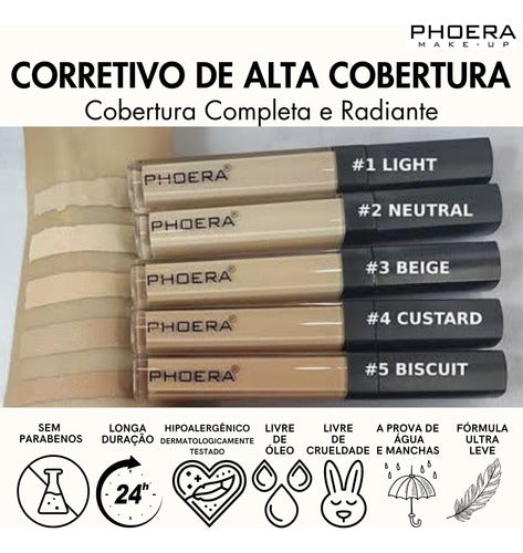 Corretivo Prova D'agua Alta Cobertura Sem Craquelar Phoera