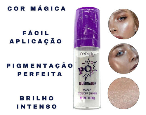 Iluminador Pó De Fada Glitter Shine Glow Facial E Corporal