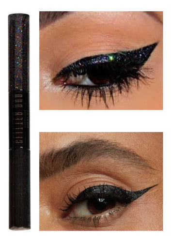Delineador Duo 2 Em 1 Metálico E Glitter - Alta Resistência