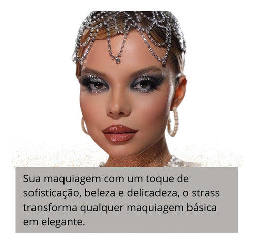 Caixa 12und Pedraria Strass Para Maquiagem Make Unhas Looks