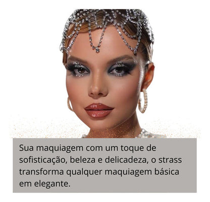 Caixa 12und Pedraria Strass Para Maquiagem Make Unhas Looks