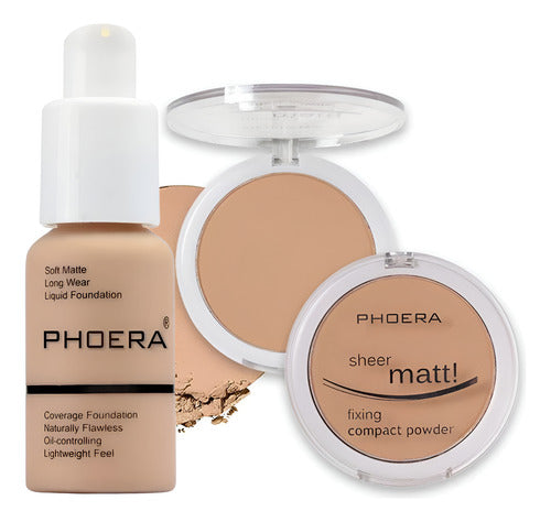 Kit Base Soft Matte + Pó Compacto - Phoera