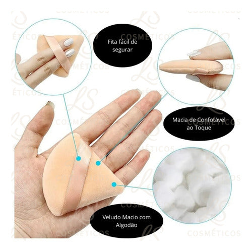 Kit 2 Esponjas Maquiagem - Esponjinhas Para Pó
