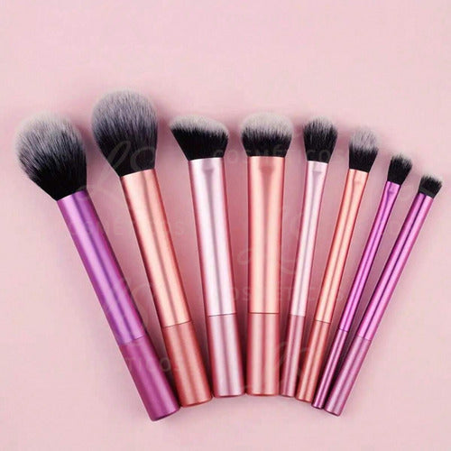 Kit De 8 Pincéis Maquiagem Profissional