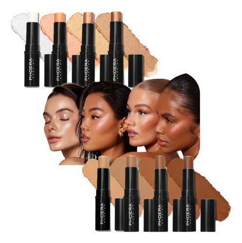 Kit Glow Contorno + Iluminador Bastão Alta Qualidade +brinde