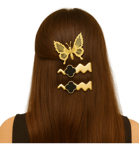 Kit 3 Un Presilhas Grampo De Cabelo