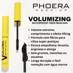 Kit 2 Máscara Cílios Alongamento +volume Prova D'água Phoera