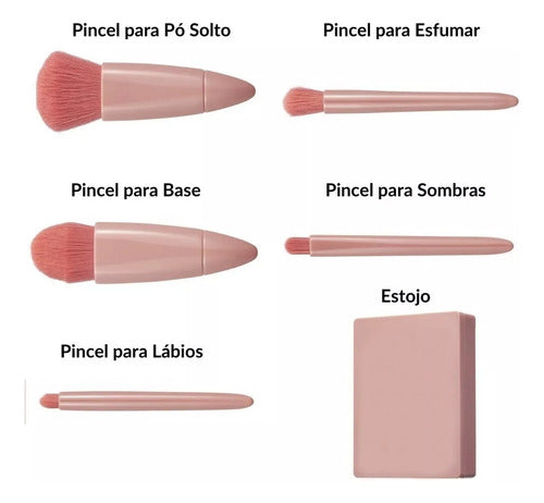 Kit 2un Paleta Sombra Pigmentada + Brinde Case 5pincéis