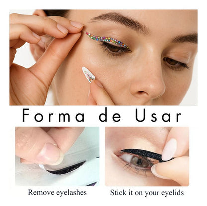 Delineador Adesivo Autocolante De Strass Make Festa Sortido