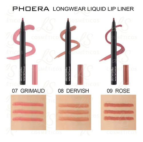 Delineador Labial Matte Contorno De Longa Duração Phoera