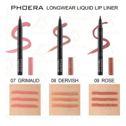 Delineador Labial Matte Contorno De Longa Duração Phoera