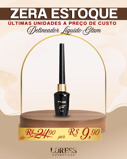 Delineador Líquido Preto Prova D Água - Glam Bella Femme
