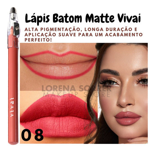 Kit 7und Lápis Contorno Labial + Big Mouth