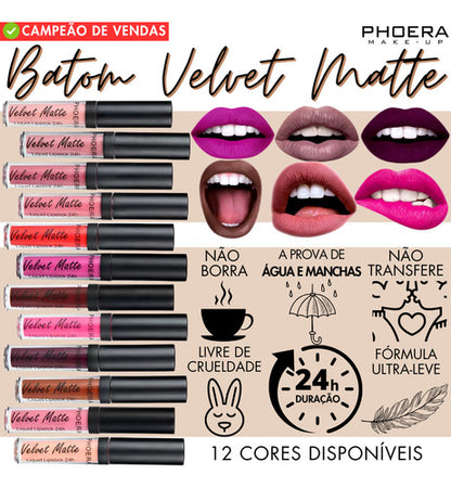 Kit Lábios Divino - Batom Intransferível + Lápis Labial 24hr