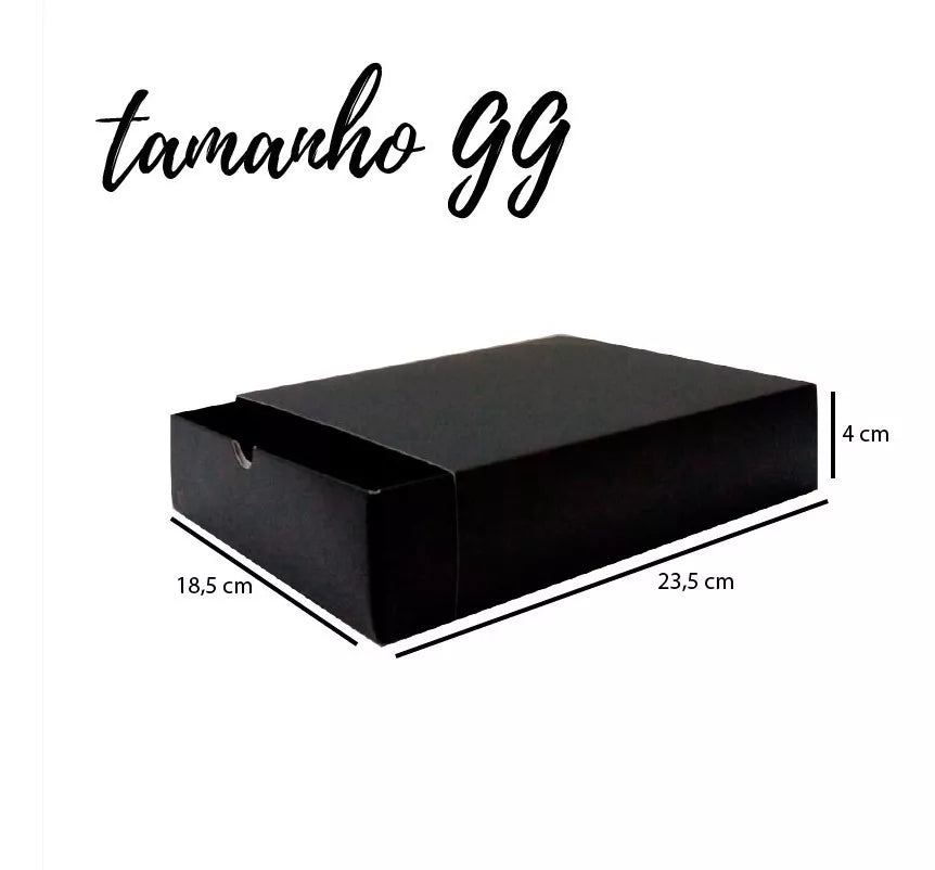 Caixa Para Presente Premium 24,5x18x4 Preto Fosco