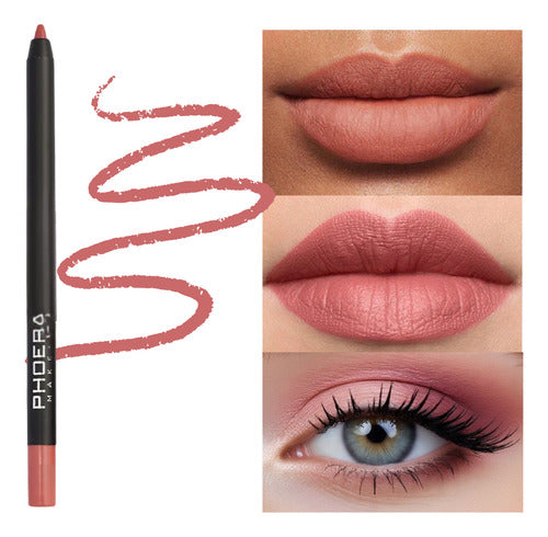 Kit 3 Lápis Olhos e Boca Matte A Prova D'Água 24hrs Phoera