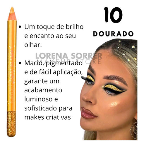 Lápis Glitter Mega Macio- Lua & Neve