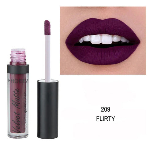 Batom Velvet Matte 24h A Prova De Água Intransferível Phoera