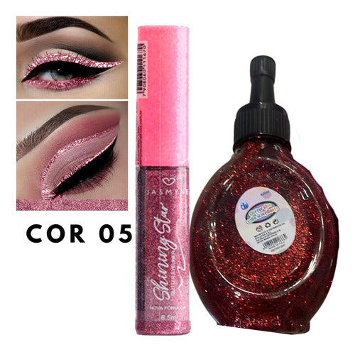 Kit 16un Maquiagem Make Carnaval Glitter Brilho Pedaria Glow