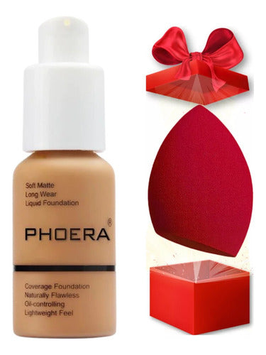 Kit Base Líquida Soft Matte Prova Dagua 24h+ Brinde Esponja Phoera