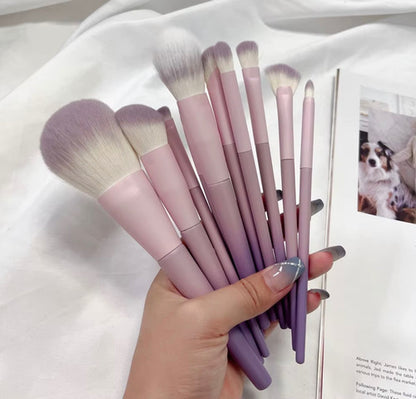 Kit 10 Pincéis Maquiagem Profissional Cerdas Macias