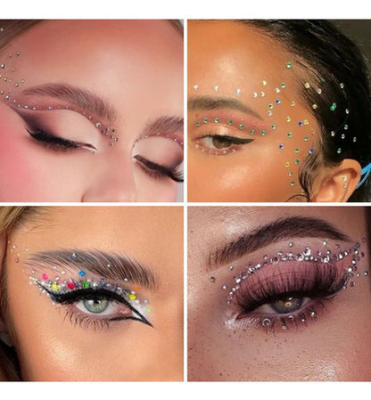 Caixa 12und Pedraria Strass Para Maquiagem Make Unhas Looks