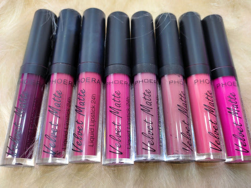 Batom Velvet Matte 24h A Prova De Água Intransferível Phoera