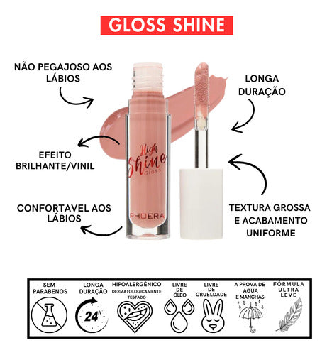 Kit Holiday maquiagem completo 5 itens - Phoera cc+