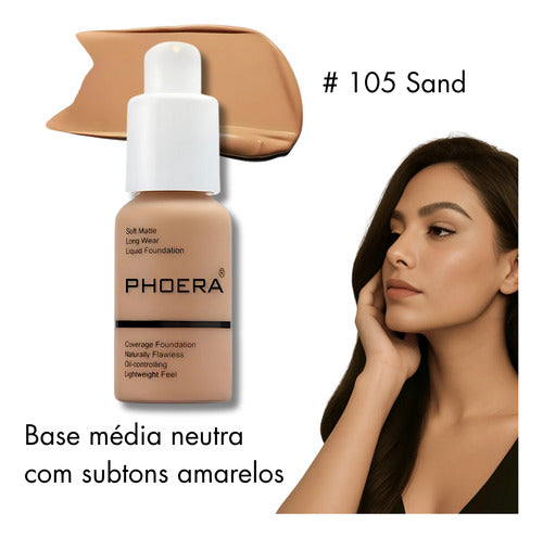 Base Líquida Soft Matte 30ml - Phoera