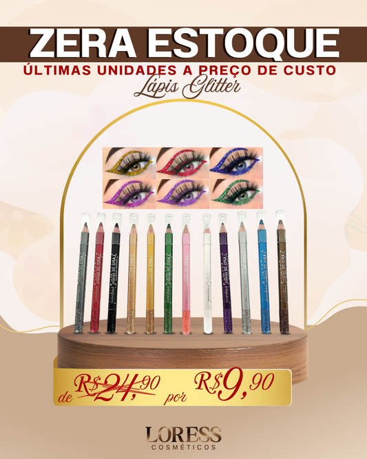 Lápis Glitter Mega Macio- Lua & Neve