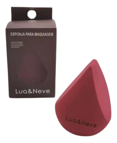 Esponja De Maquiagem Lua & Neve Formato Gota Invertida - Vinho - Médio