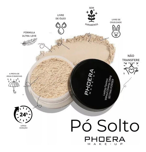 Kit Holiday maquiagem completo 5 itens - Phoera cc+