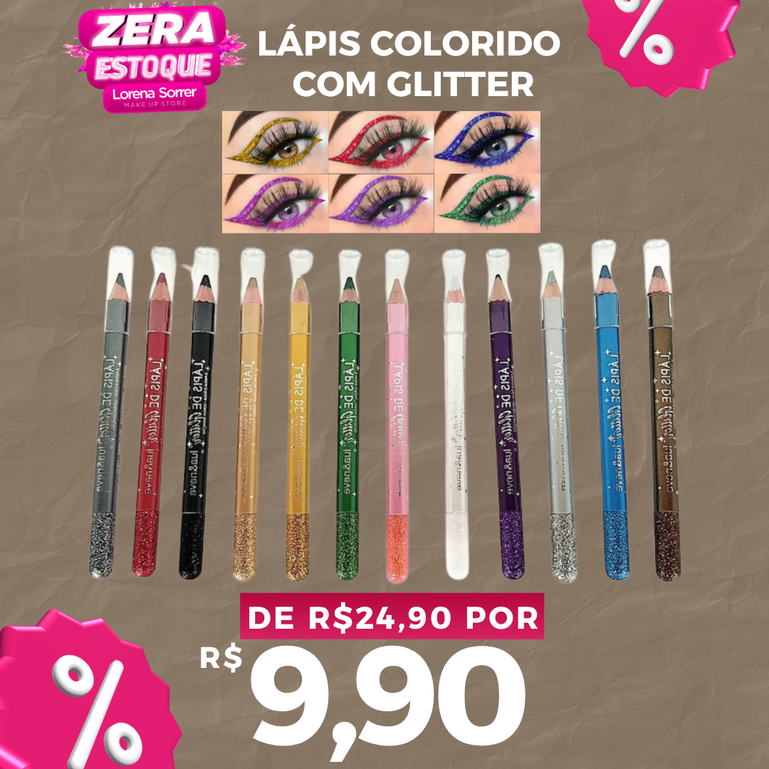 Lápis Glitter Mega Macio- Lua & Neve