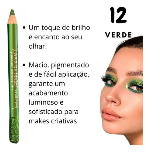 Lápis Glitter Mega Macio- Lua & Neve