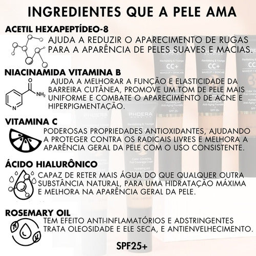 Base Líquida Matte Cc+ 32ml - Phoera