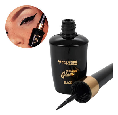 Delineador Líquido Preto Prova D Água - Glam Bella Femme