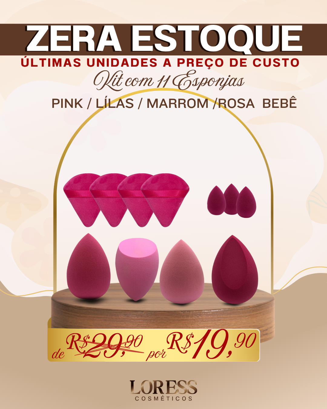 Kit 11 Esponjas De Maquiagem Profissional Textura Premium