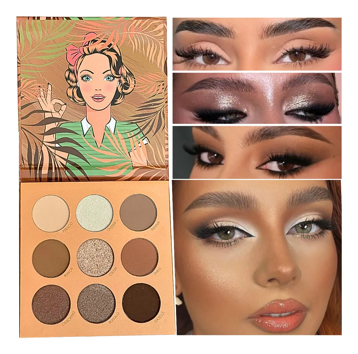 Paleta de Sombras 9 cores Phoera