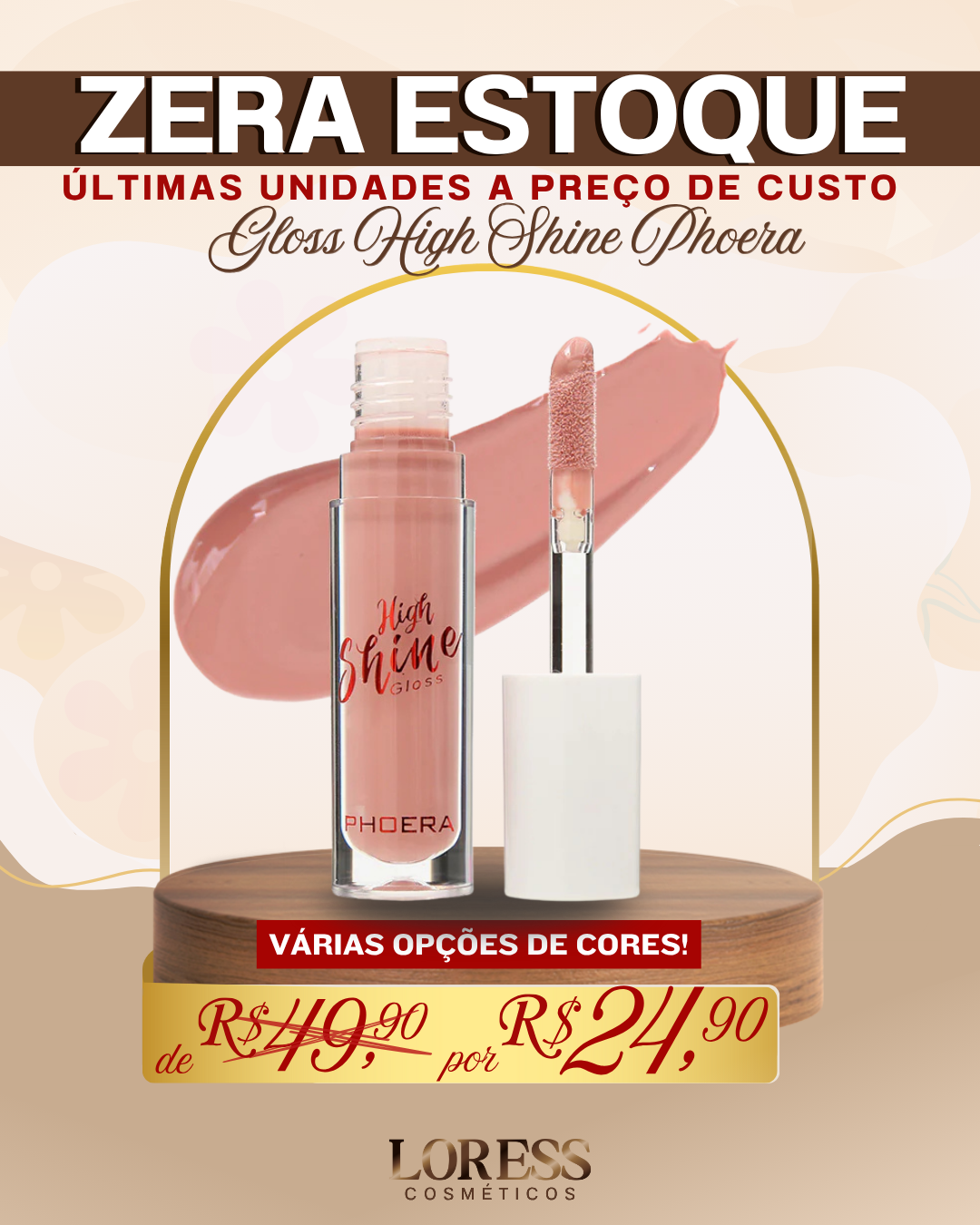 Hydra Gloss Labial High Shine Phoera Boca 85% +hidratada